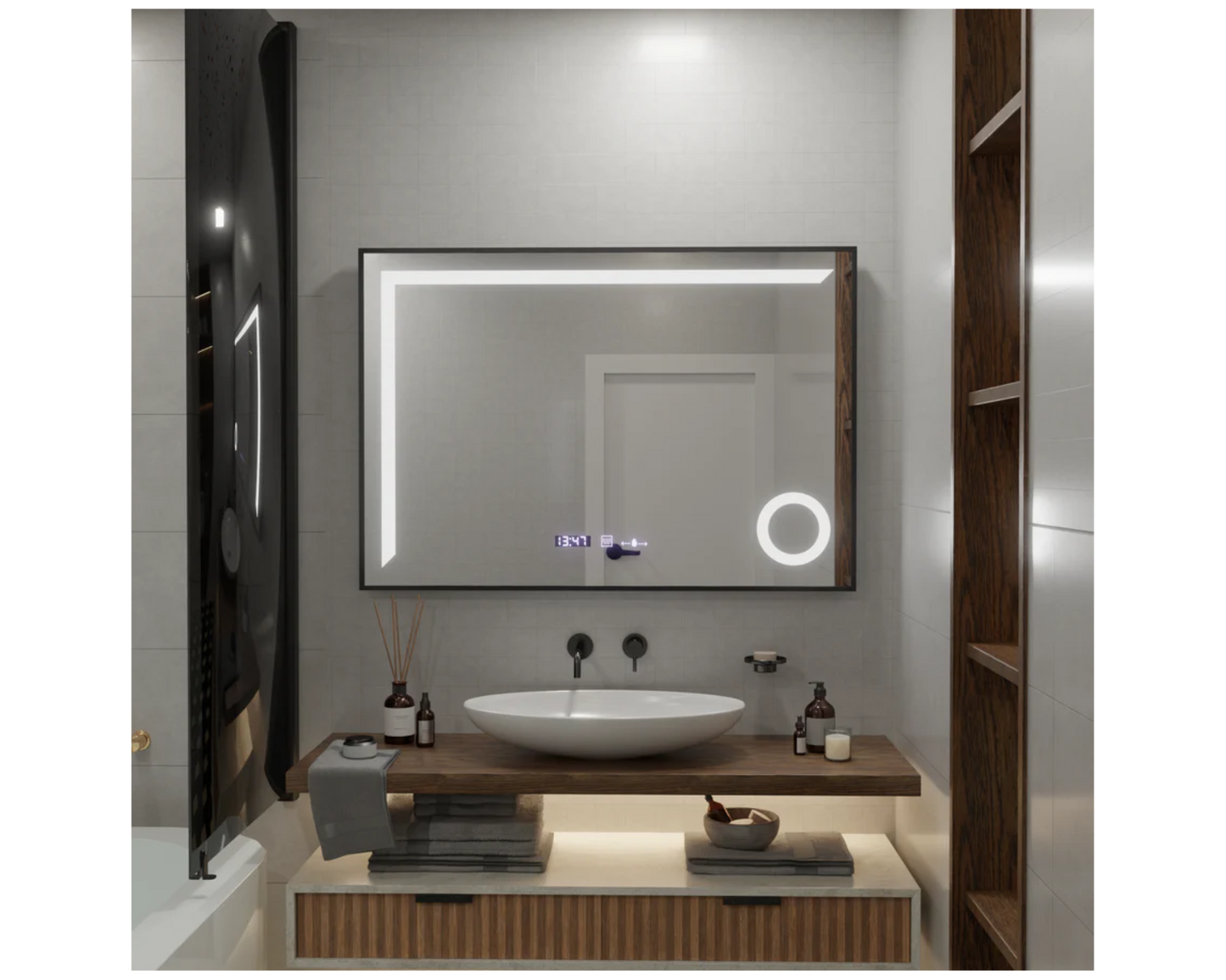 Oglinda LED Touch 80x60 cm Functie Dezaburire Colectia Marcello Funghi W23, 80x60cm