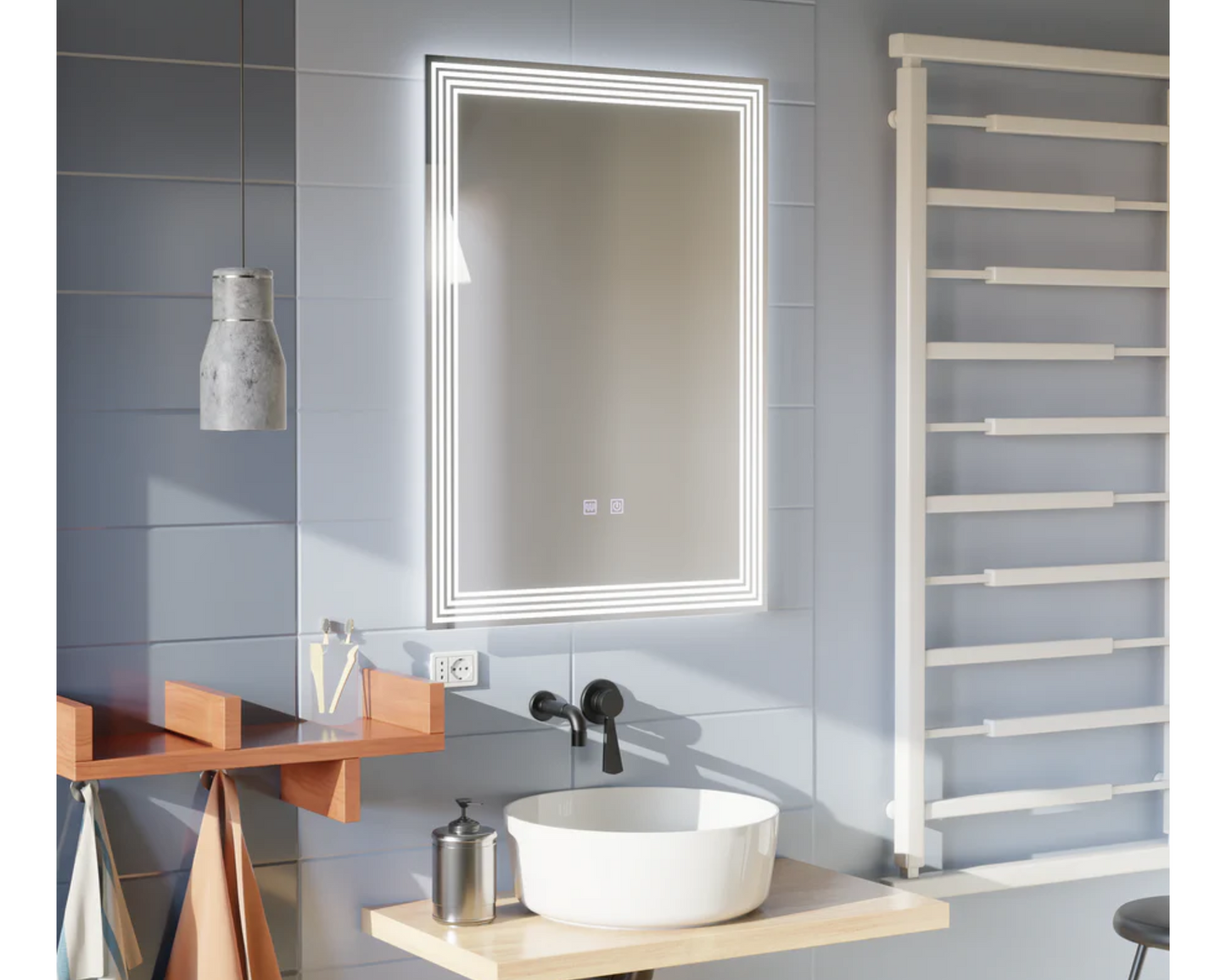 Oglinda LED Touch E19 - 50x70 cm Functie Dezaburire Colectia Marcello Funghi