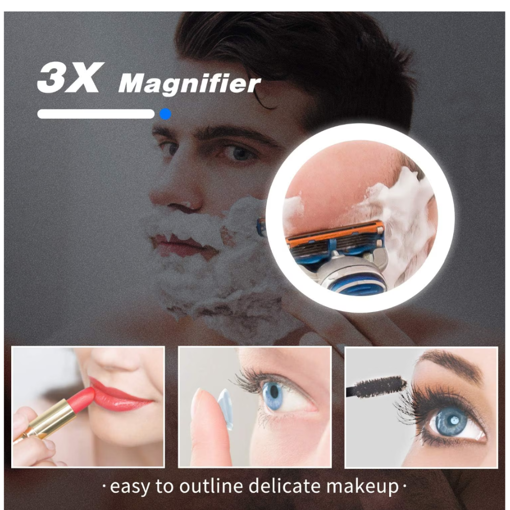 Oglinda LED Colectia Marcello Funghi Dreptunghiulara cu Functie Dezaburire si Sistem Touch, model W07/60x80cm