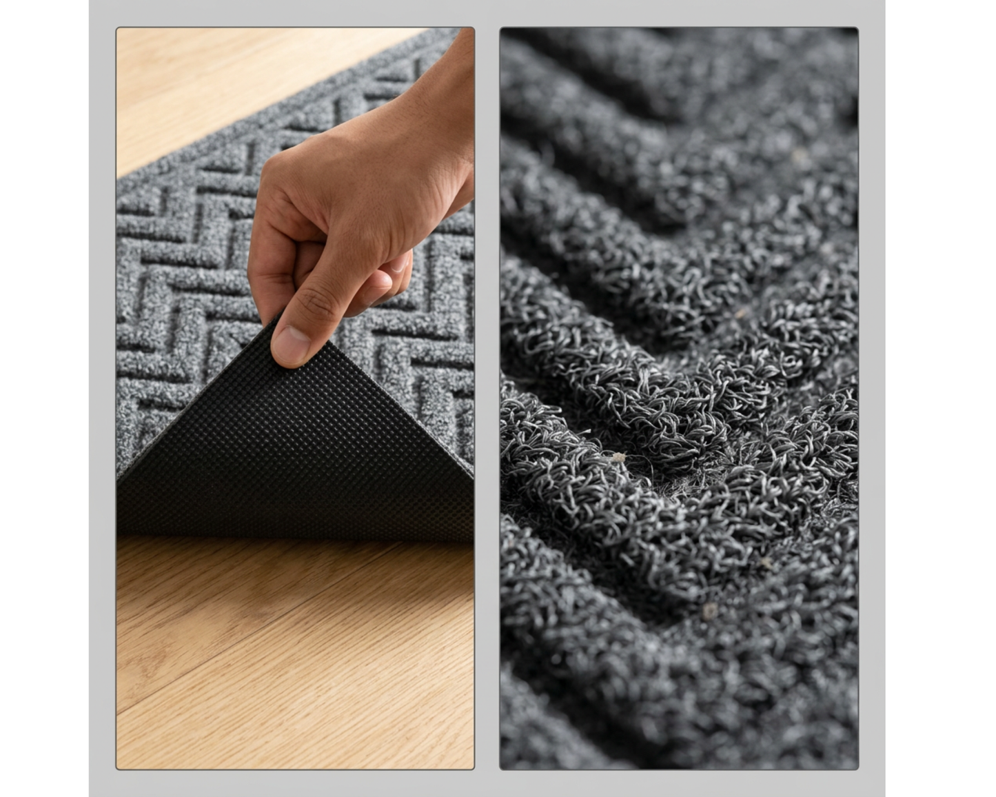 Covoras de intrare, interior & exterior ®OPTIMDEKO, 150x90 cm, anti-alunecare, foarte rezistent si durabil, Dirt Trapper, DM75 G