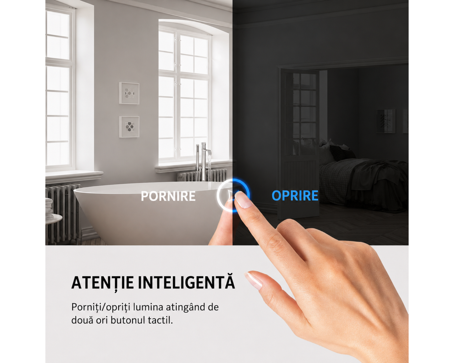 Oglinda LED Touch C200/80x60 cm Functie Dezaburire Colectia Marcello Funghi
