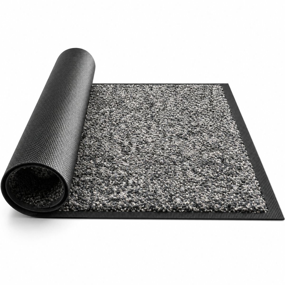 Covoras de Intrare ®OPTIMDEKO, 120x 180 cm, Antiderapant, Absorbant si Antimurdarie, Baza din Cauciuc, Rezistent, pentru Interior si Exterior, Gri Deschis