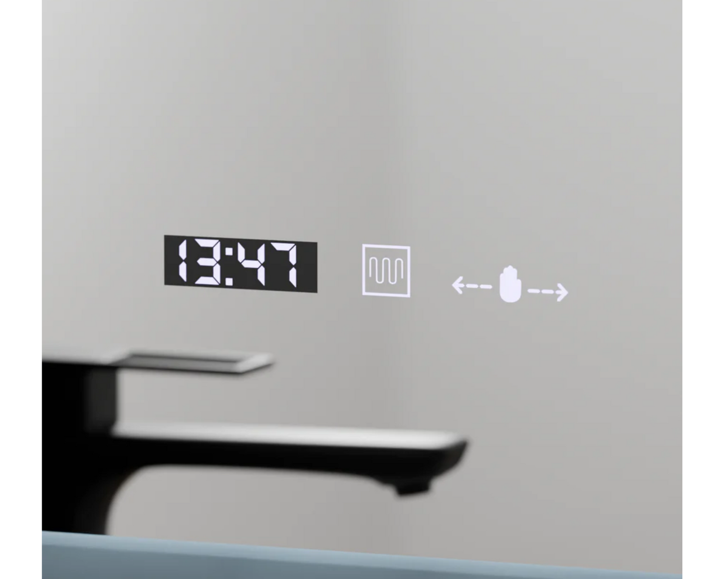 Oglinda LED Colectia Marcello Funghi Dreptunghiulara cu Functie Dezaburire si Sistem Touch, model W21/80x60cm