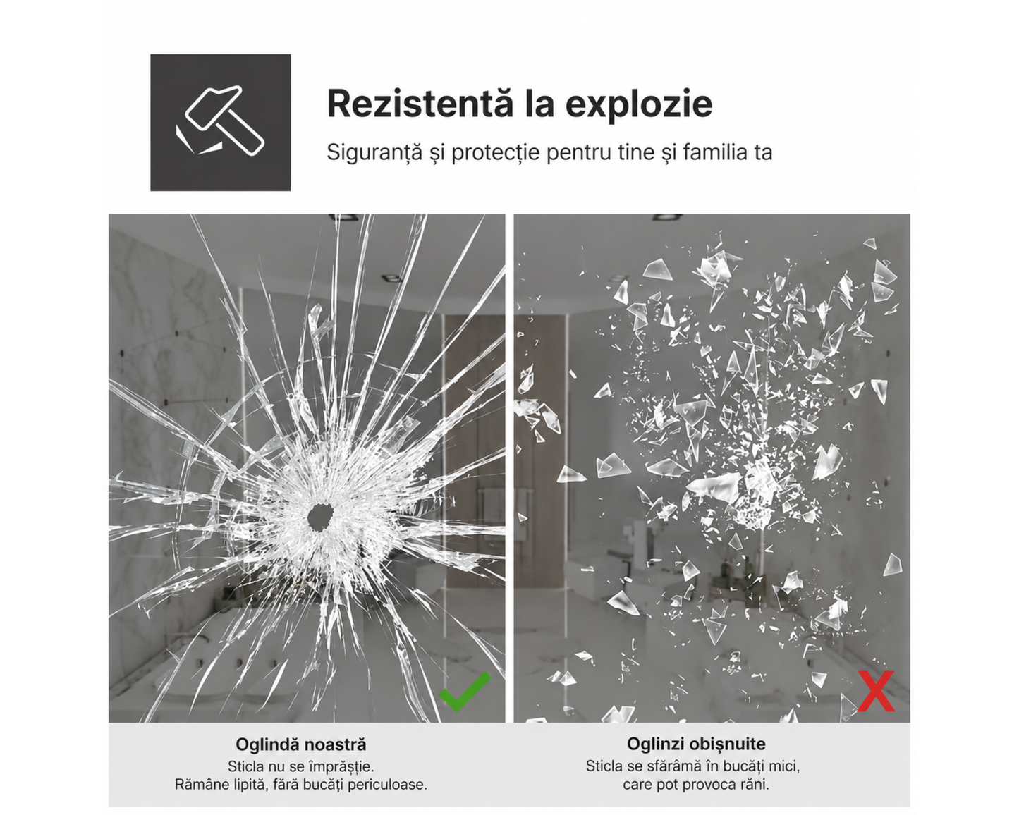 Oglindă LED Rotundă 60x60 cm Spirallus Touch cu Funcție Dezaburire și Iluminare LED Dimabilă