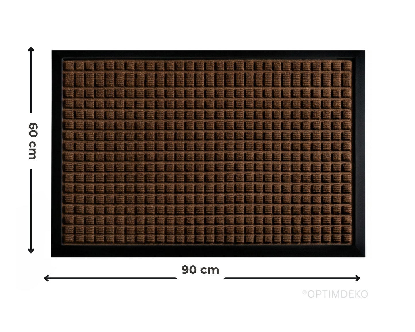Covoras intrare gri 90x60 cm, ®OPTIMDEKO, antiderapant, rezistent, absorbtie murdarie si apa, interior/exterior, CR096 GRI