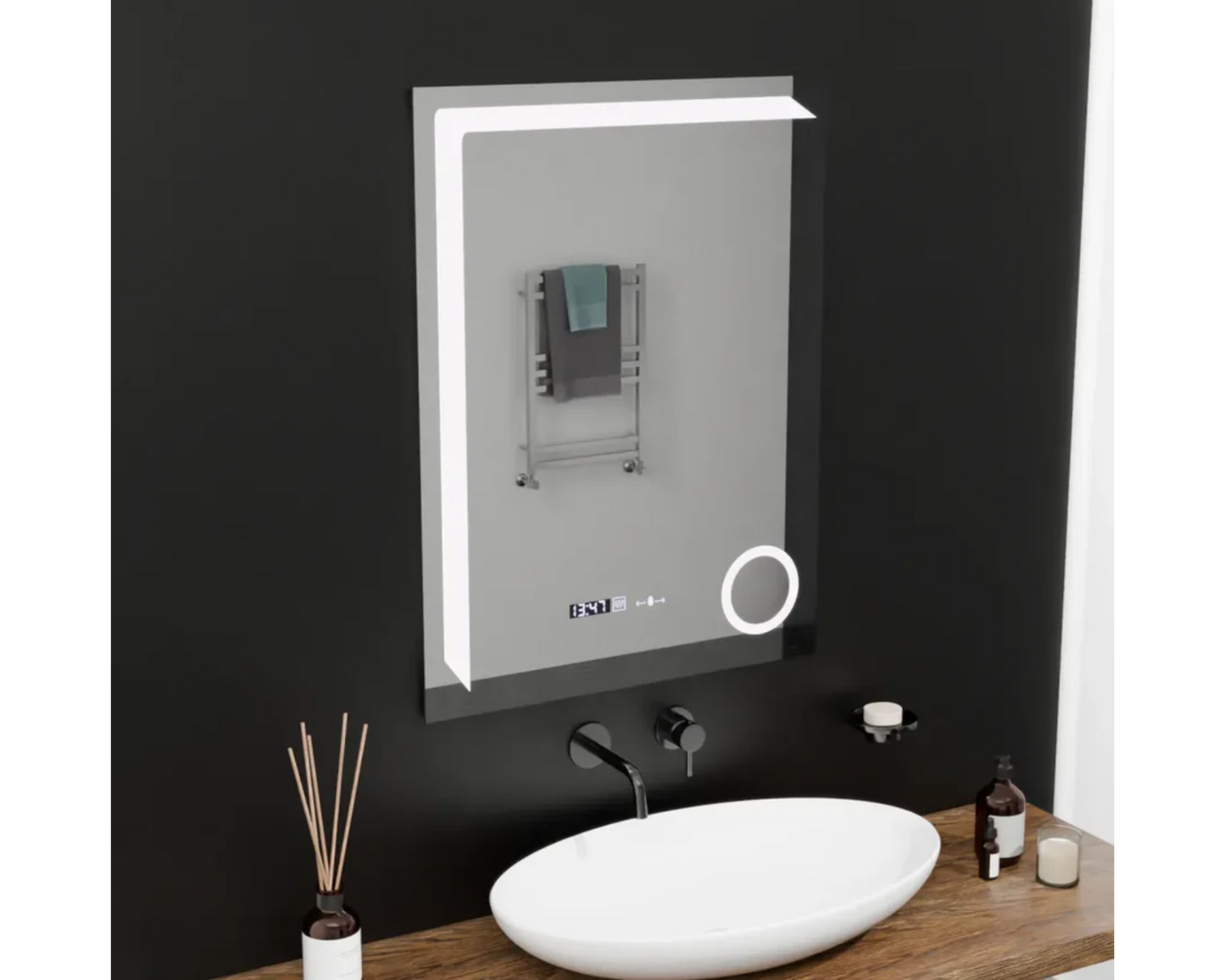 Oglinda LED Colectia Marcello Funghi Dreptunghiulara cu Functie Dezaburire si Sistem Touch, model W07/60x80cm