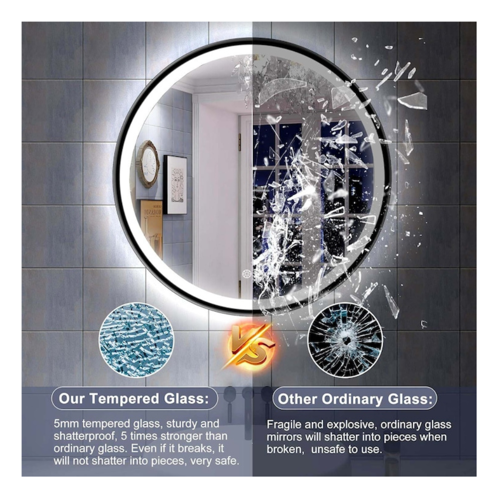 Oglinda LED Touch 70x70 cm Functie Dezaburire Colectia Marcello Funghi, model W13s