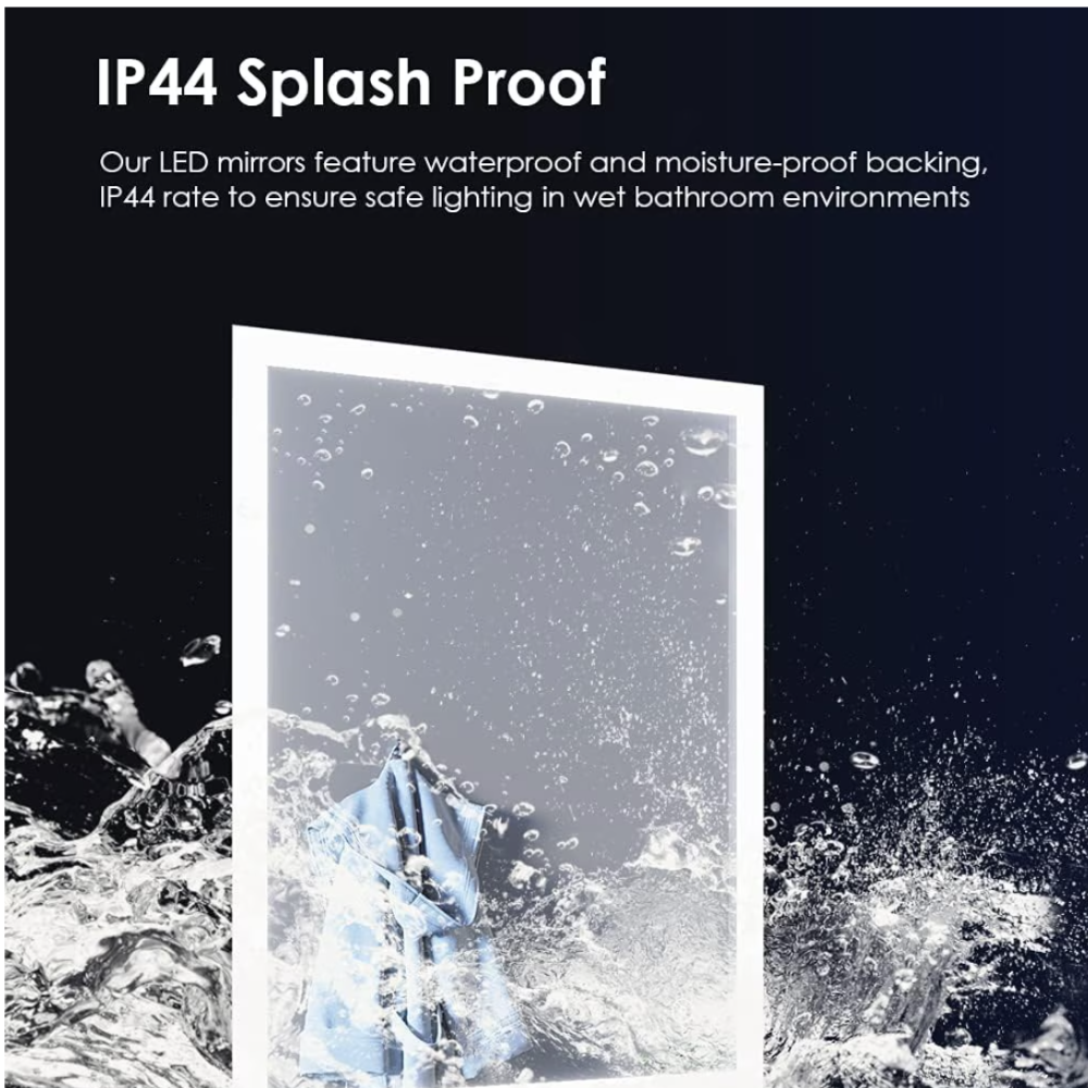 Oglinda LED Colectia Marcello Funghi Dreptunghiulara cu Functie Dezaburire si Sistem Touch, model W07/60x80cm