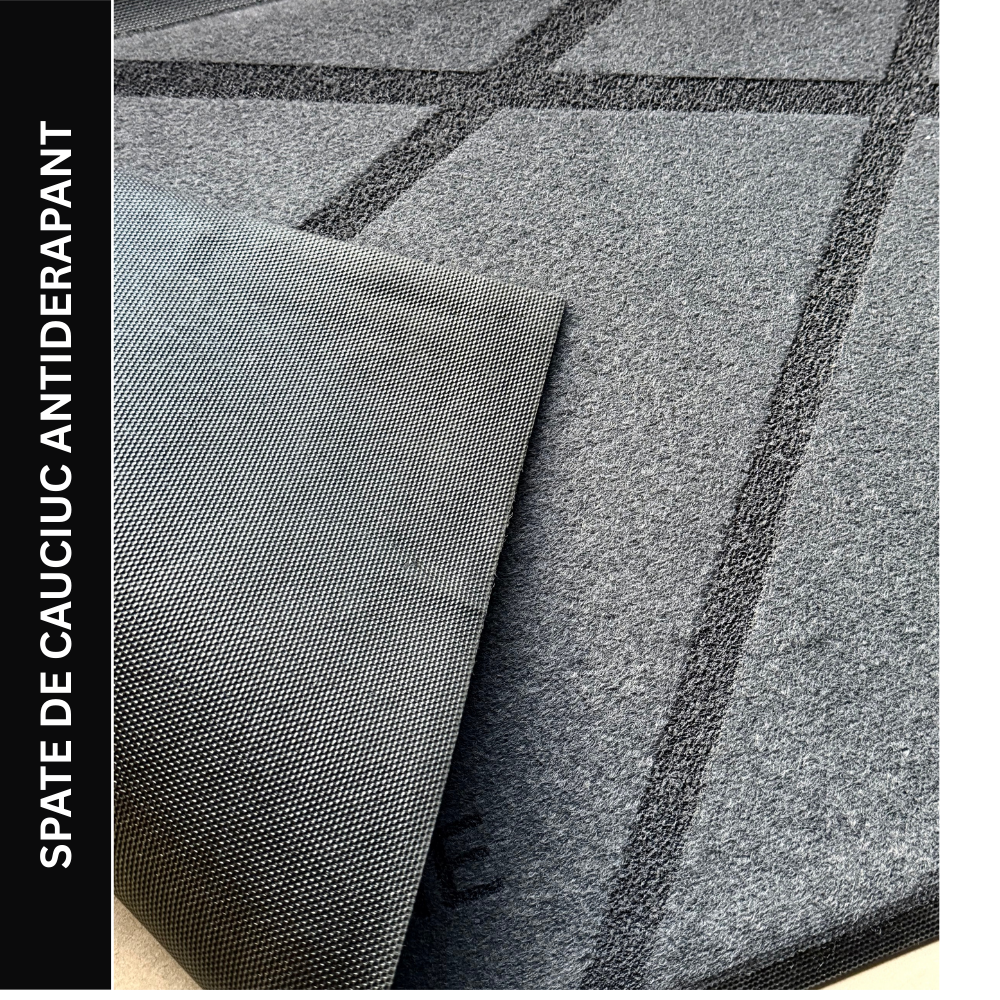 Covoras de intrare, absorbant, antiderapant, cu model modern, gri, ®OPTIMDEKO, TR 211