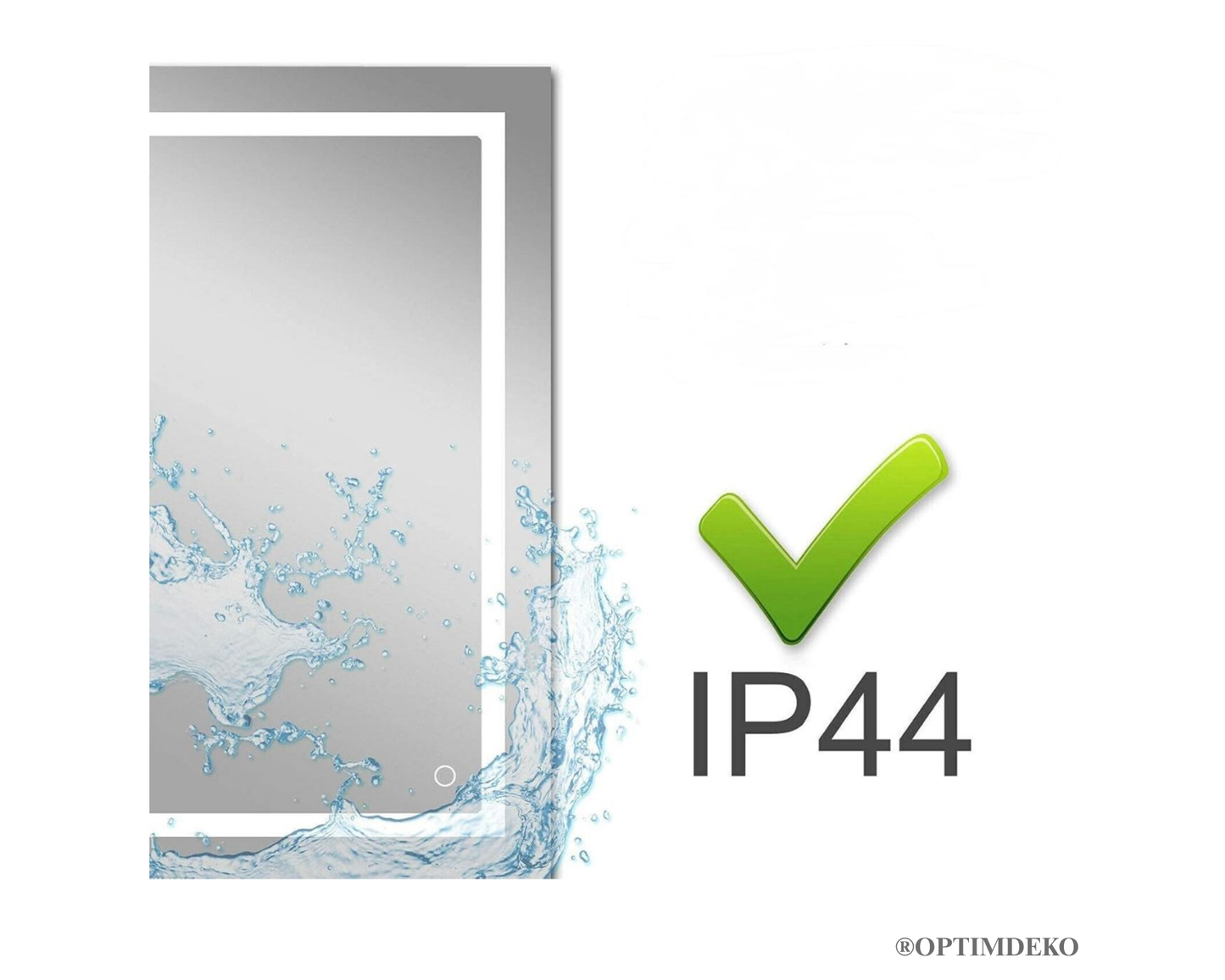 Oglinda LED Colectia Marcello Funghi Dreptunghiulara cu Functie Dezaburire si Sistem Touch, model W07/80x60cm