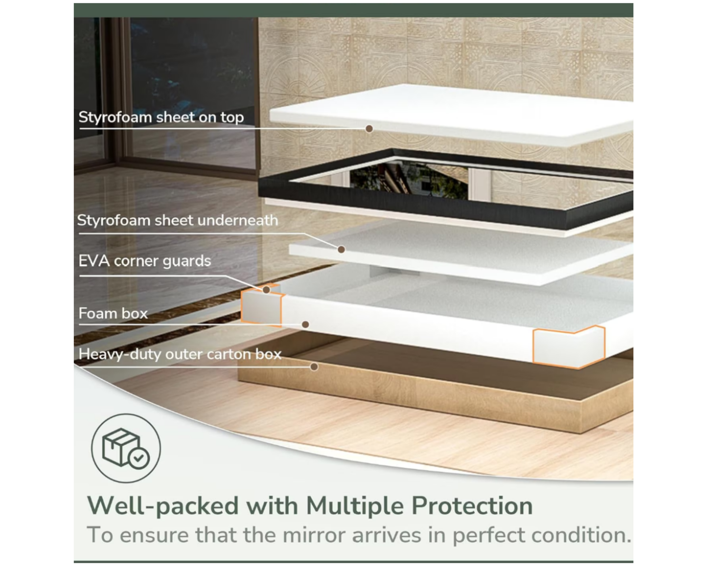 Oglinda LED Dreptunghiulara, cu Functie Dezaburire si Sistem Touch, Neagra, Colectia Marcello Funghi, model W03v 60x80cm