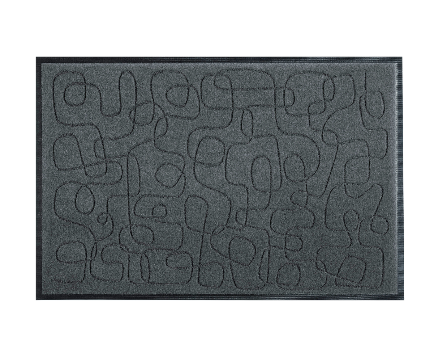 Covoras de intrare, 75x45 cm, absorbant, antiderapant, cu model modern si inscriptie, Spaghetti, ®OPTIMDEKO TR207