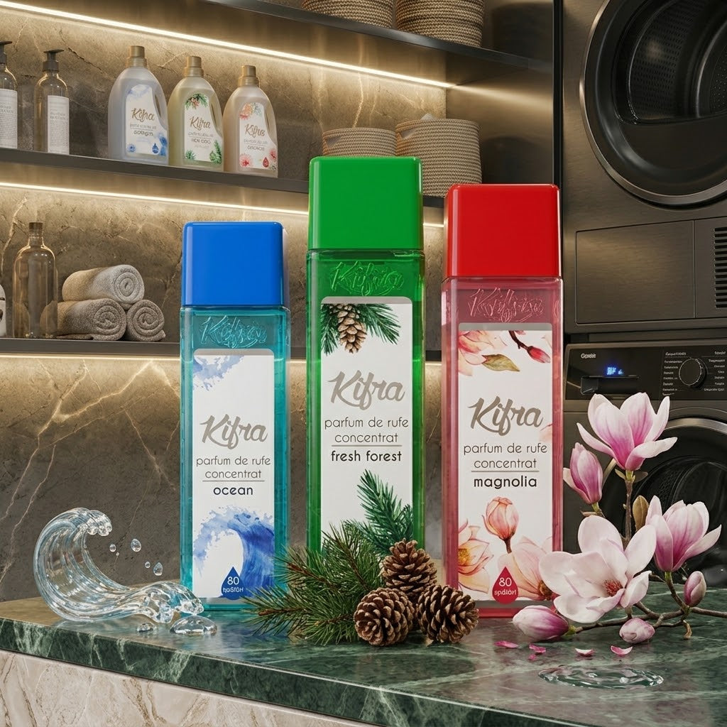 Pachet parfum rufe Kifra 3 x 200 ml Ocean, Fresh Fores, Magnolia, 240 spalari