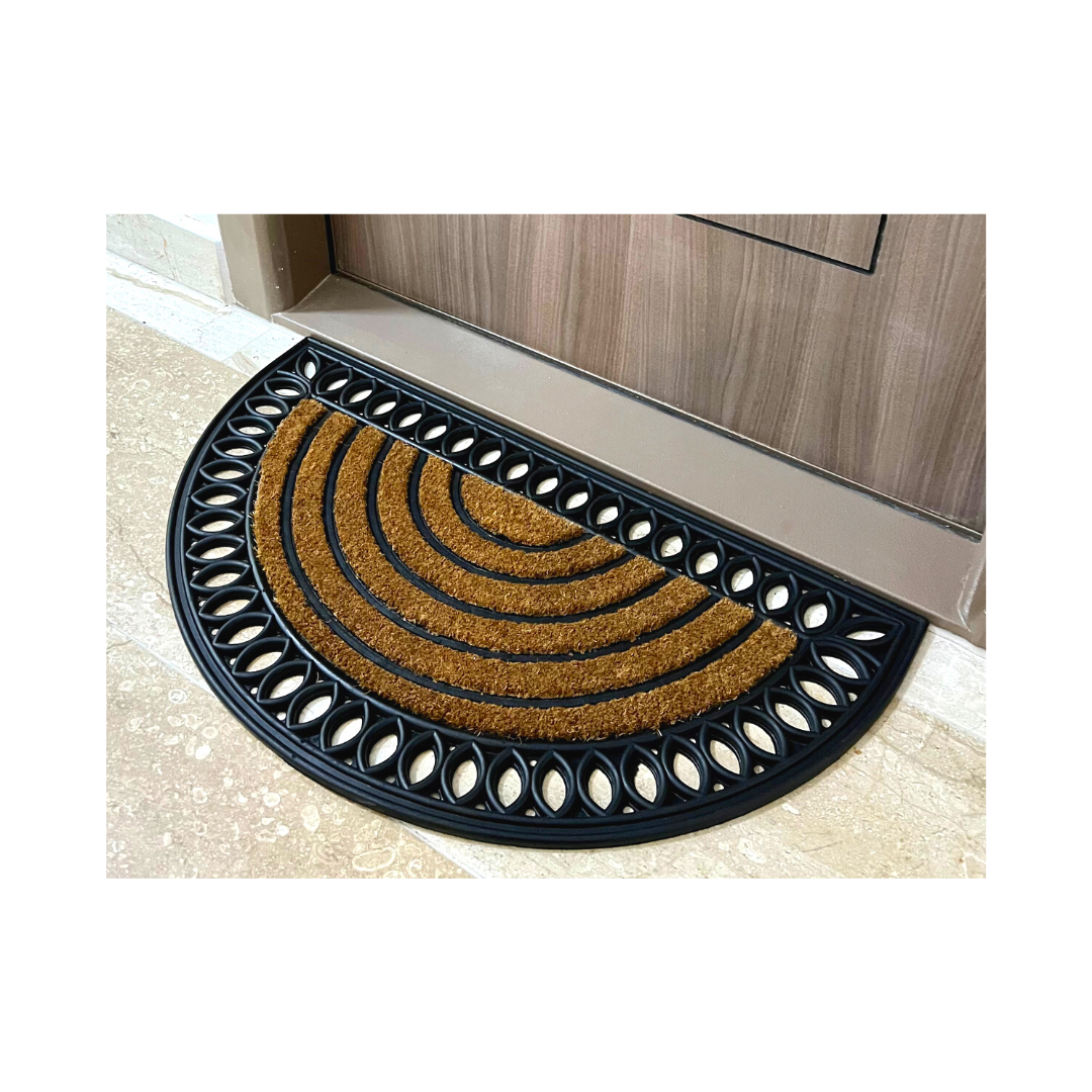 Covoras intrare fibra de cocos DM 105 -75x45 cm -semicerc